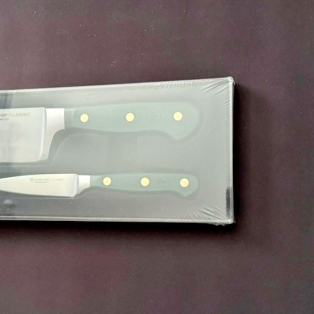 2pc Wusthof Classic 8" Chef's 3.5" Paring Starter Knife Set FRESH ROSEMARY HANDL - Picture 3 of 6